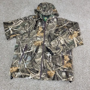 Cabelas Mens Medium Regular Realtree Camo Fleece Full Zip Hoodie Jacket - Picture 1 of 4