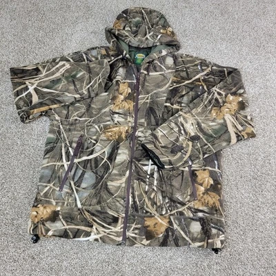 Cabelas Mens Medium Regular Realtree Camo Fleece Full Zip Hoodie Jacket - Image 1 of 4