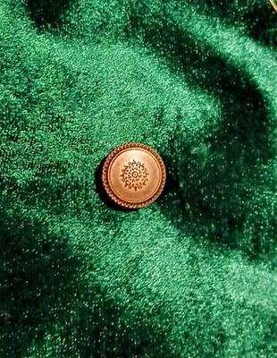 Button Victorian Bronze Floral Flower Shank Button 1880-1920- Excellent - Image 1 of 4