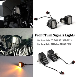 For Harley Softail Low Rider ST FXLRST Front LED Turn Signals Lights 2022-2025 - Picture 1 of 10