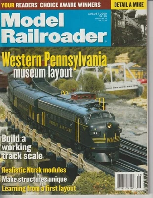 MODEL RAILROADER  AUGUST 2000 Magazine - BACK ISSUE - Image 1 of 4