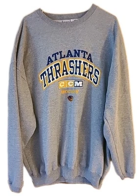 vintage Y2K CCM ATLANTA THRASHERS XXL CREWNECK SWEATSHIRT XXL Georgia nhl hockey - Image 1 of 4
