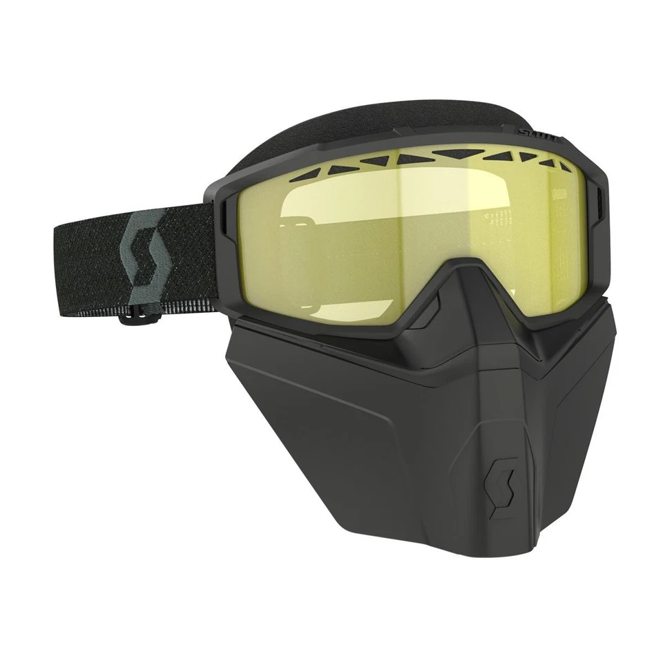 Primal Safari Facemask Goggle Black - Yellow nofog Visor Scott Eye Protection