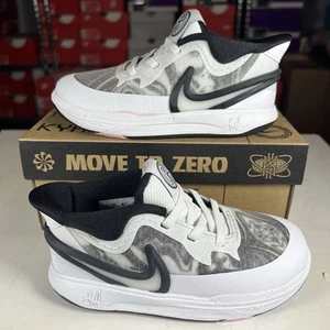 Size 10C Toddler - Kyrie 8 TD White Black Pink DQ8081 101 - Picture 1 of 6