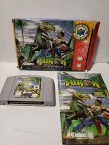 Turok Dinosaur Hunter Nintendo 64 N64 In Box W/ Manual - Picture 1 of 17