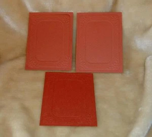 *3 Stk geprägte Kartenaufleger Zierrahmen rechteckig  terracotta f. 3D Motive 27 - Bild 1 von 2