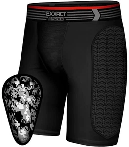Exxact Sports Mens Baseball Sliding Shorts with Soft Athletic Cup, Breathable - Picture 1 of 21