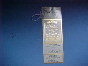 1992 Gulfstream Park Breeders Cup Full Admission Ticket.Beautiful.Mint - Picture 1 of 5