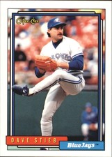 1992 O-Pee-Chee Toronto Blue Jays Baseball Card #535 Dave Stieb