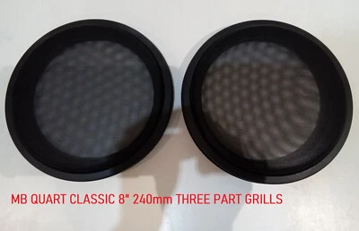 PAIR MB QUART 8" PROTECTIVE GRILLS FOR COMPONENT COAXIAL SPEAKERS GERMANY MADE - Image 1 of 4