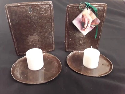 Sconce Candle Holder Wall Hanging Votive Handmade Century Decor Display 4"x5" - Image 1 of 4