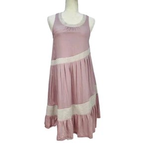 Abito Anthropologie Maeve Wildell rosa polvere bohemien taglia piccola - Foto 1 di 10