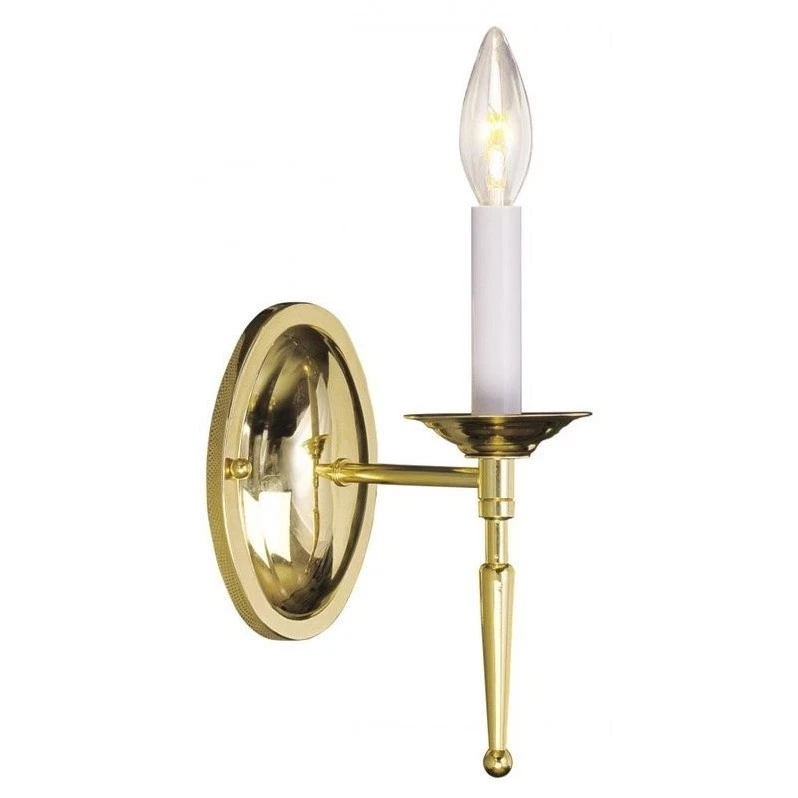 Livex Lighting 512102 Williamsburg 1light Wall Sconce Polished Brass