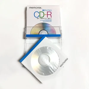 Memorex CD-R, 52x 700MB, 80 min, confezione da 9 CD vuoti - foto musicali - Foto 1 di 5