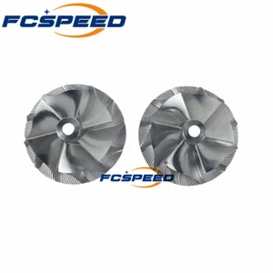 Twin Turbo compressor wheel RHV4 VB22 VB23 for Toyota Landcruiser V8 D 1VD-FTV - Picture 1 of 8