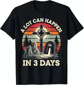 A Lot Can Happen in Three Days Coquette Bow Christian Easter T-Shirt - Picture 1 of 5