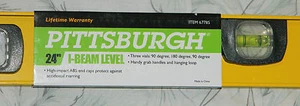 New Pittsburg Brand 24" Level / I-Beam Metal Frame with Lifetime Warranty - Picture 1 of 4