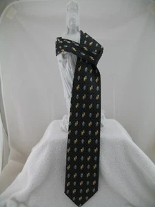 Ermenegildo Zegna Silk Tie: Black Print - Picture 1 of 5