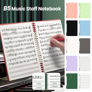 B5 Notenstab Notizbuch nachfüllbar Loseblatt Notizbücher für Schulbedarf - Bild 1 von 37