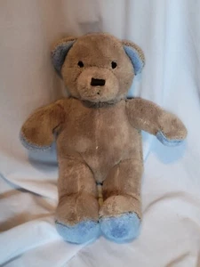 Brookstone NAP Bear Plush Cuddle Lovey Toy Stuffed Teddy Doll Blue Brown 12” - Picture 1 of 3