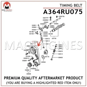 A592R125 CINTURÓN DE DISTRIBUCIÓN MITSUBISHI 4D65 PARA LANCER MIRAGE 1.8 LTR 1991-92 - Imagen 1 de 1