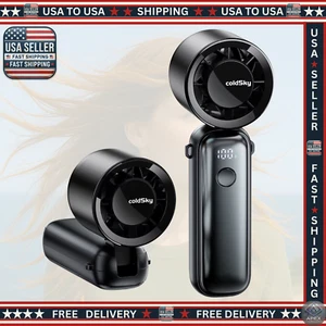 Turbo Handheld Fan Rechargeable 6-Speeds 5000mAh Portable Home Office Outdoor - Picture 1 of 9