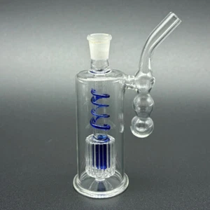4" MINI Glass Bubbler Blue Pyrex Smoking Bong Water Pipe Portable Hookah W/Bowl - Picture 1 of 9