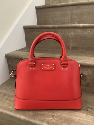 Bolso de mano Kate Spade Wellesley pequeño de cuero Rachelle Peonía Foto 1 de 4