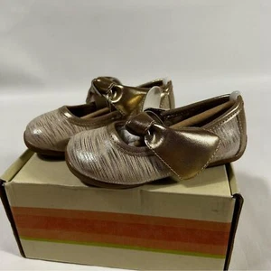 Livie & Luca - Girl's Halley Cream Tinsel Flat with Bow - Size 5 - Picture 1 of 8