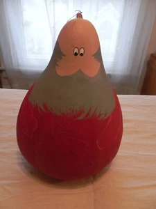 Unvollendet handbemalt Kürbis Weihnachtsmann, Weihnachten Urlaub Dekoration, 13 x 8 - Bild 1 von 5