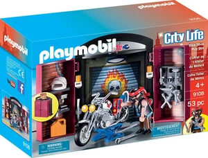 Playmobil City Life 9108 Motorrad Werkstatt Bike Shop  53 Teilig NEU OVP - Bild 1 von 2