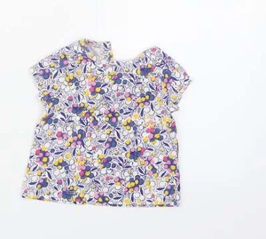 John Lewis Girls Purple Cotton Blend T-Shirt Size 0-3 Months - Picture 1 of 12