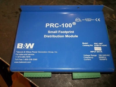 BABCOCK & WILCOX PRC-100 MÓDULO DE DISTRIBUCIÓN DE HUELLA PEQUEÑA 8700151-034C (G4) Foto 1 de 4