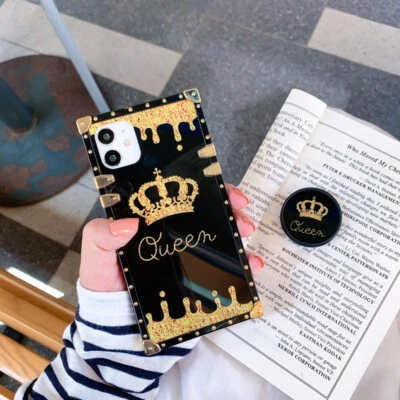 Funda a prueba de golpes de lujo corona reina para Samsung S23 S22 S21 S20 S10 Note20 Foto 1 de 4
