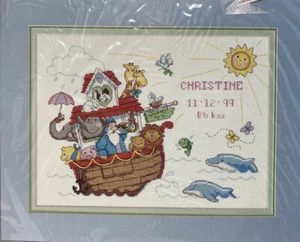 Sunset Land Ho! Birth Record Counted Cross Stitch Kit #13632 Dimensions 1996 NOS - Picture 1 of 5