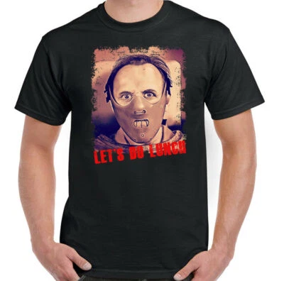 Hannibal Lecter T-Shirt Silence Of The Lambs Let's Do Lunch Mens Funny Halloween - Image 1 of 2