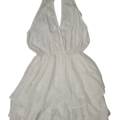 OFF WHITE Abito Audrey 3+1 bianco sporco crema floreale con ferretto taglia media