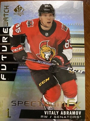 19-20 UD SP Authentic Hockey Spectrum FX Future Watch S-55 Vitaly Abramov - Image 1 of 2
