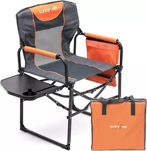 Camping Directors Chair, Heavy Duty,Oversized Portable Folding Chair with Side T - Picture 1 of 7
