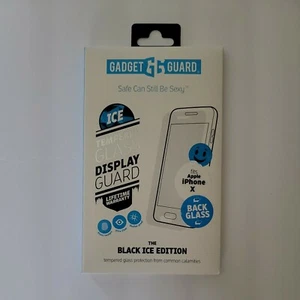 GADGET GUARD Black Ice Back Tempered GLASS Protector for Apple iPhone X or XS - Picture 1 of 1