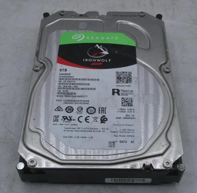 SEAGATE IRONWOLF NAS 6TB 3.5" SATA HARD DRIVE (ST6000VN001) #145716# - Image 1 of 2
