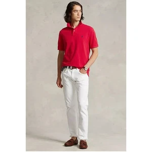 ❤️ Polo Ralph Lauren Herren großes rotes Poloshirt - klassische Passform - Baumwolle - gebraucht, in einwandfreiem Zustand - Bild 1 von 11