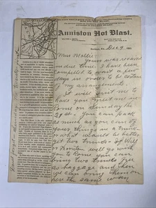 9. Dezember 1890 - Anniston Hot Blast, Brief von R P Brindley - Bild 1 von 5