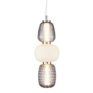 Artcraft Lighting AC6702 Cyra 21" Tall LED Mini Pendant - Chrome / White / Smoke - Picture 1 of 3