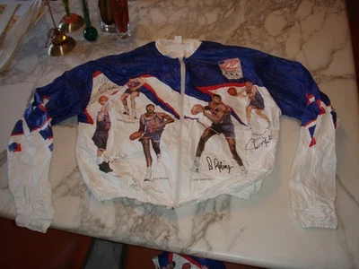 vintage 1992 Kelloggs USA US Olympic dream Team Basketball Tyvek JACKET L - Image 1 of 4