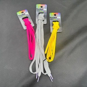 Sportschuhe Schnürsenkel Sneaker Runners Tennisschuhe gelb rosa grau zwei Größen - Bild 1 von 13