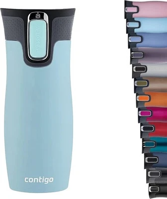 Contigo AUTOSEAL West Loop 16oz Travel Mug 470ml - Iced Aqua - Image 1 of 4