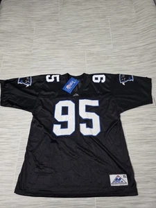 NWT Vtg 90s Carolina Panthers #95 NFL Inaugural Apex One Jersey Mens XL - Picture 1 of 7