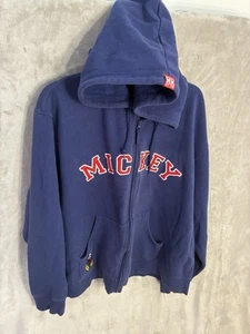 Disney Hoodie Herren XL Exklusiv Mickey Mouse Full Zip Bestickt Sweatshirt - Bild 1 von 9