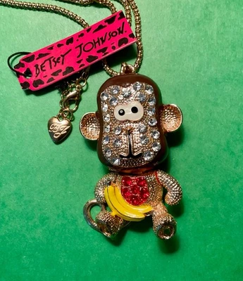 BETSEY JOHNSON PEPPA PIG FAIRY PRINCESS, PICKACHU, FUNKY MONKEY NECKLACES, NWT - Image 1 of 4